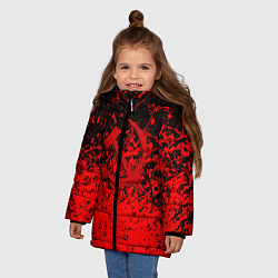 Куртка зимняя для девочки Ссср в красках серп и молот, цвет: 3D-светло-серый — фото 2