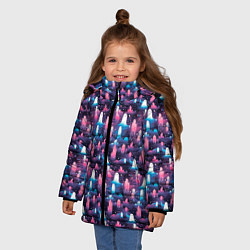 Куртка зимняя для девочки Привидения в облачном городе, цвет: 3D-красный — фото 2