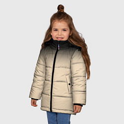 Куртка зимняя для девочки Градиент: от черного к телесному, цвет: 3D-светло-серый — фото 2