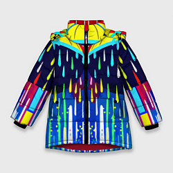 Зимняя куртка для девочки Два зонтика под дождём - нейросеть