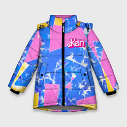 Куртка зимняя для девочки Кен - друг Барби, цвет: 3D-светло-серый