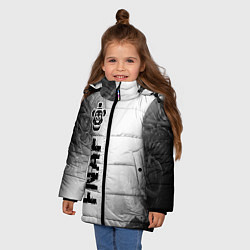 Куртка зимняя для девочки FNAF glitch на светлом фоне по-вертикали, цвет: 3D-черный — фото 2