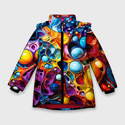 Зимняя куртка для девочки Космическая фантазия