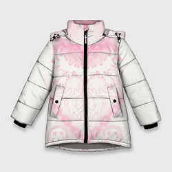 Куртка зимняя для девочки Сердце на цепях, цвет: 3D-светло-серый