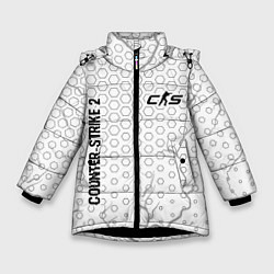 Зимняя куртка для девочки Counter-Strike 2 glitch на светлом фоне вертикальн