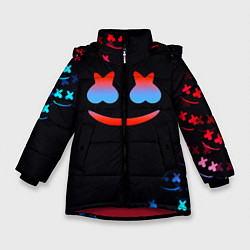 Куртка зимняя для девочки Маршмеллоу неон, цвет: 3D-красный