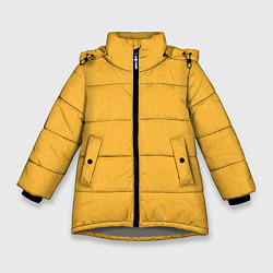 Зимняя куртка для девочки Жёлтый однотонный текстура