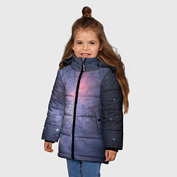 Куртка зимняя для девочки Космические брызги, цвет: 3D-светло-серый — фото 2