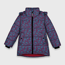 Куртка зимняя для девочки Пейсли узор, цвет: 3D-красный