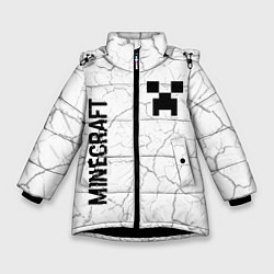 Зимняя куртка для девочки Minecraft glitch на светлом фоне вертикально