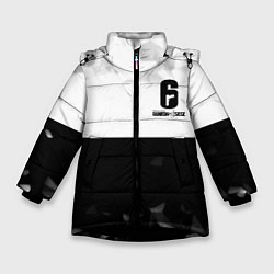 Куртка зимняя для девочки Rainbow Six black game colletcion, цвет: 3D-черный