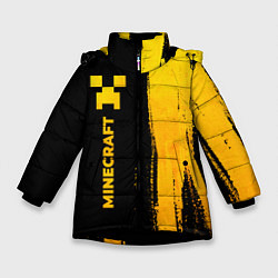 Куртка зимняя для девочки Minecraft - gold gradient по-вертикали, цвет: 3D-черный