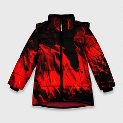 Куртка зимняя для девочки Красное пламя, цвет: 3D-красный