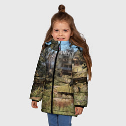 Куртка зимняя для девочки STALKER танки, цвет: 3D-красный — фото 2
