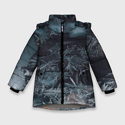 Куртка зимняя для девочки Зимний шарм снежинок, цвет: 3D-светло-серый