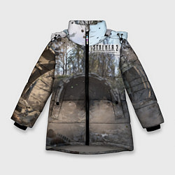 Куртка зимняя для девочки STALKER 2 тоннель, цвет: 3D-светло-серый