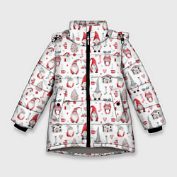 Зимняя куртка для девочки Акварельные гномы