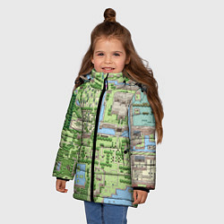 Куртка зимняя для девочки Zelda: карта, цвет: 3D-светло-серый — фото 2