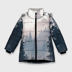 Куртка зимняя для девочки Anime forest, цвет: 3D-черный