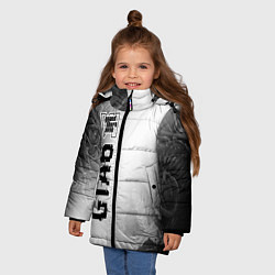 Куртка зимняя для девочки GTA6 glitch на светлом фоне по-вертикали, цвет: 3D-черный — фото 2