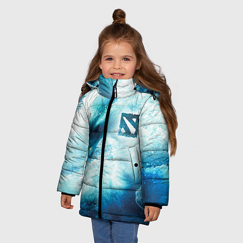 Зимняя куртка для девочки Dota 2 - Morphling / 3D-Черный – фото 3