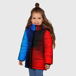 Куртка зимняя для девочки Неоновый градиент краски, цвет: 3D-светло-серый — фото 2