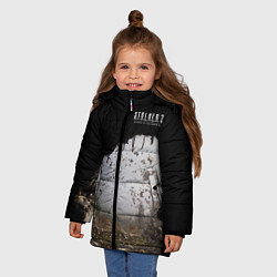 Куртка зимняя для девочки STALKER 2 выход из тоннеля, цвет: 3D-черный — фото 2