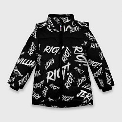 Куртка зимняя для девочки Paramore alllogo, цвет: 3D-черный