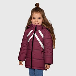Куртка зимняя для девочки Бордовая кофта костюм Марата - слово пацана сериал, цвет: 3D-красный — фото 2