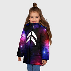 Куртка зимняя для девочки Citroen space, цвет: 3D-светло-серый — фото 2