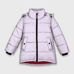 Зимняя куртка для девочки Бледный паттерн контуров сердец