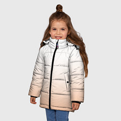 Куртка зимняя для девочки Персиково-белый градиент, цвет: 3D-красный — фото 2