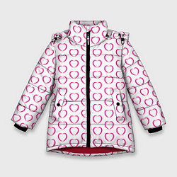 Зимняя куртка для девочки Контурное сердце