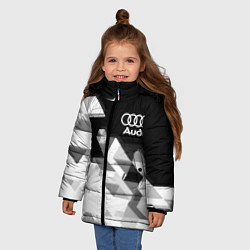 Куртка зимняя для девочки AUDI geometry sport, цвет: 3D-черный — фото 2
