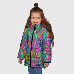 Куртка зимняя для девочки Refraction of colors, цвет: 3D-светло-серый — фото 2