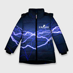 Куртка зимняя для девочки Counter Strike - lightning, цвет: 3D-черный