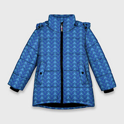 Куртка зимняя для девочки Зигзаг с уголочкам, цвет: 3D-черный