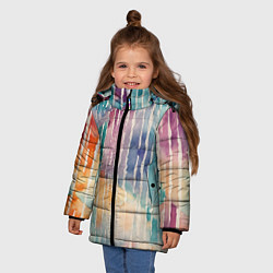 Куртка зимняя для девочки Тридцать три полоски, цвет: 3D-светло-серый — фото 2