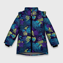 Зимняя куртка для девочки Abstract vector pattern