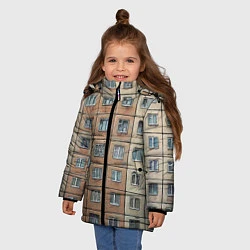Куртка зимняя для девочки Хрущевка, цвет: 3D-черный — фото 2