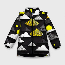 Зимняя куртка для девочки Минимализм в облаках