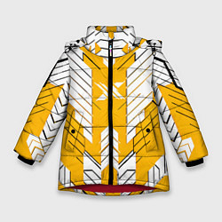 Зимняя куртка для девочки Жёлто-белая броня
