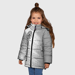 Куртка зимняя для девочки Manchester City sport на светлом фоне по-вертикали, цвет: 3D-черный — фото 2