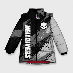 Зимняя куртка для девочки Helldivers 2 - монохромные брызги