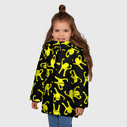 Куртка зимняя для девочки Ъуъ съука pattern mem, цвет: 3D-черный — фото 2