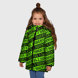 Куртка зимняя для девочки Juventus green pattern sport, цвет: 3D-красный — фото 2