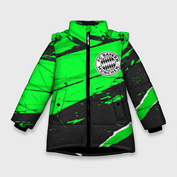 Куртка зимняя для девочки Bayern sport green, цвет: 3D-черный