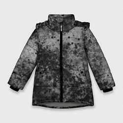 Зимняя куртка для девочки Абстракция - серый пунш