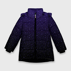 Зимняя куртка для девочки Градиент ночной фиолетово-чёрный