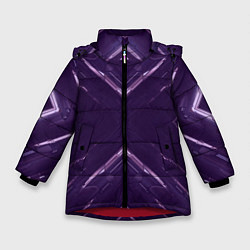 Зимняя куртка для девочки Космические треугольники икс
